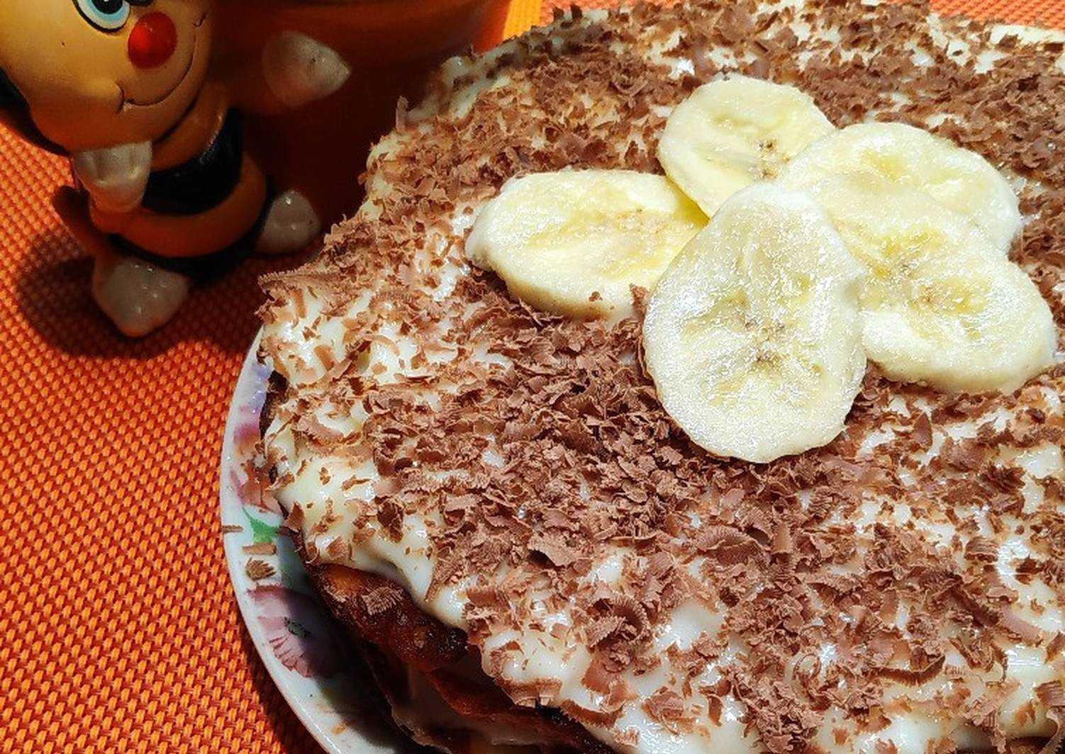 Рецепт торта с бананами и грушами