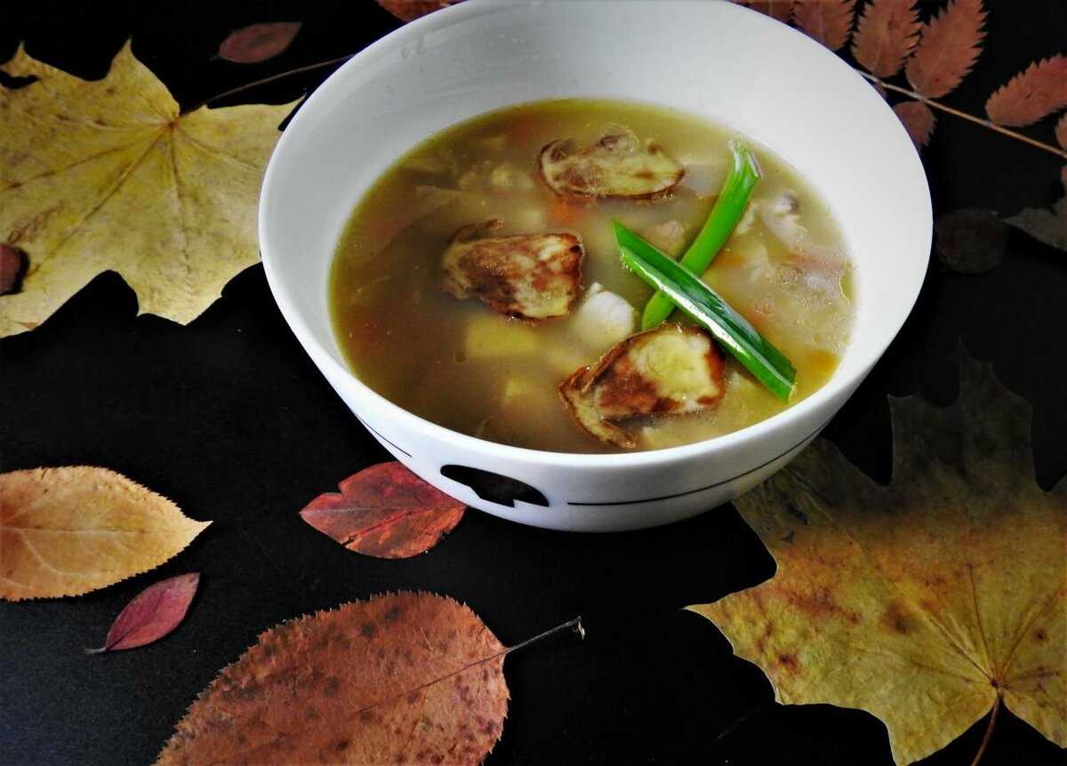 Грибной суп из белых сушеных грибов