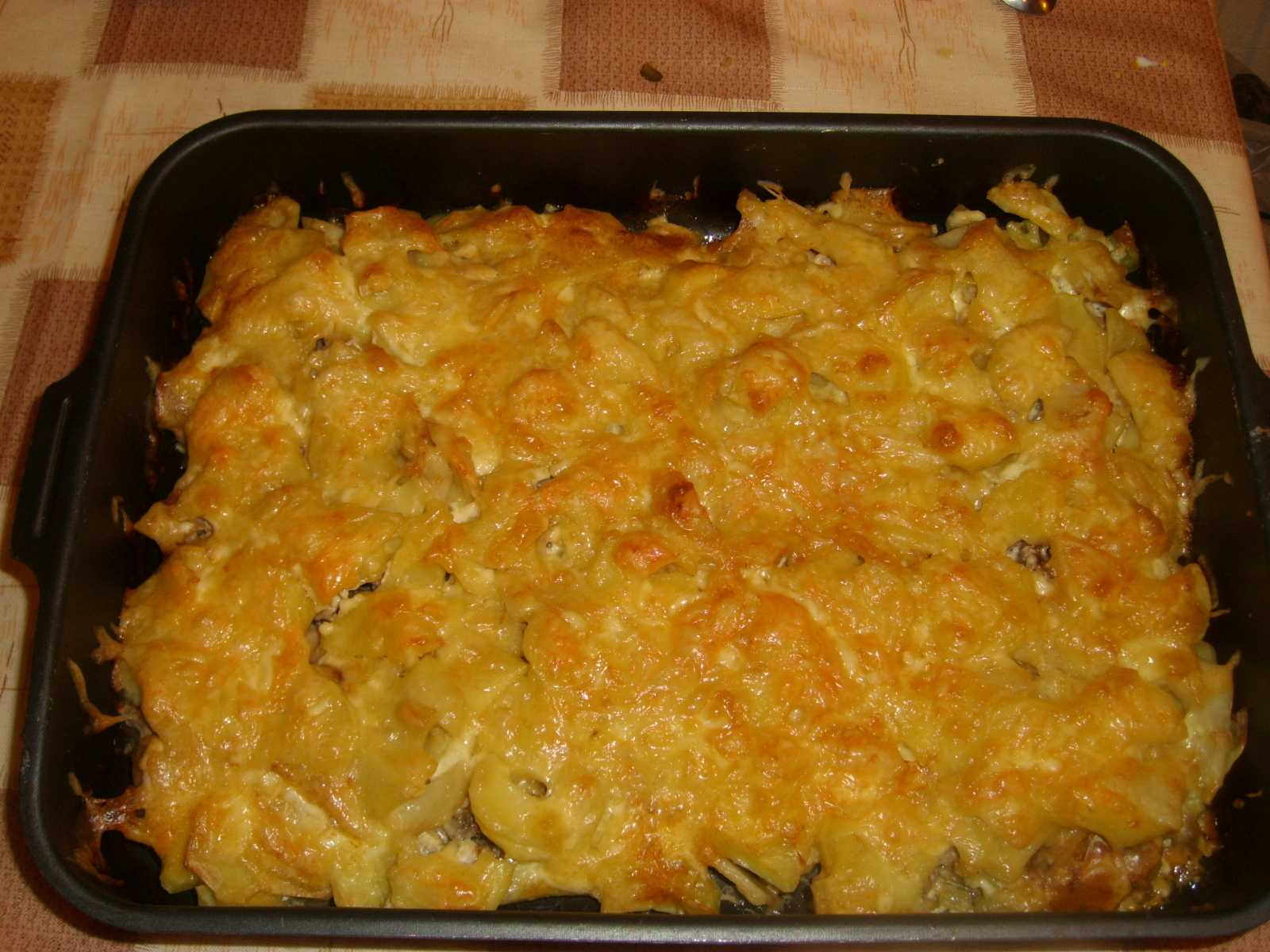 Картошка по французски с курицей в духовке рецепт с фото пошагово с сыром